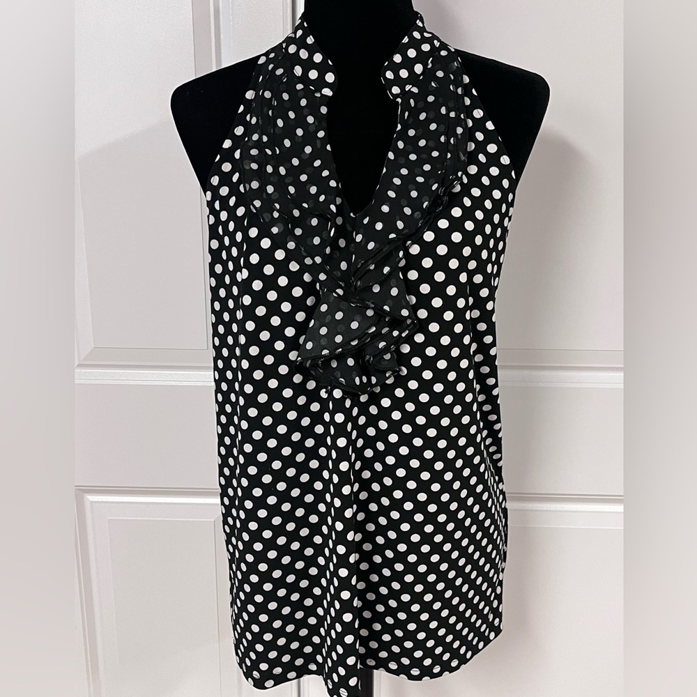 Lola B. Polka Dot Ruffle Top